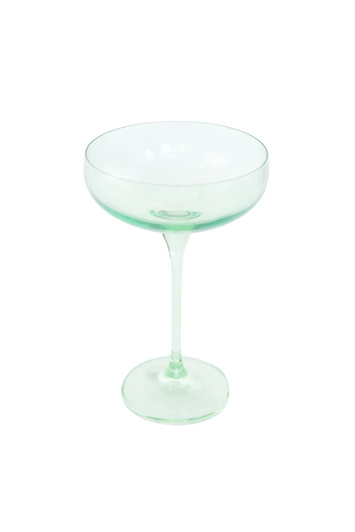 Estelle Champagne Coupe Stemware - Single - Mint Green