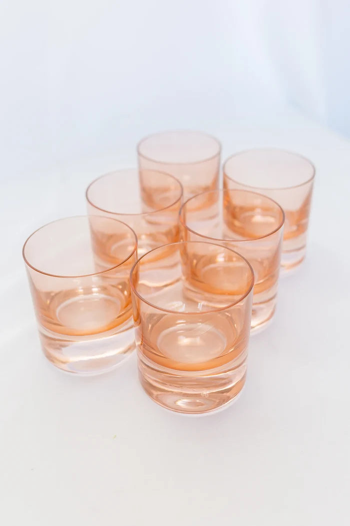 Estelle Rocks Glass - Bundle - Blush Pink