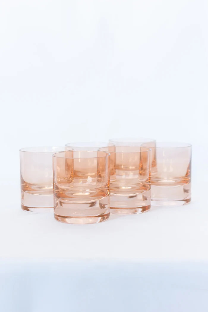 Estelle Rocks Glass - Bundle - Blush Pink