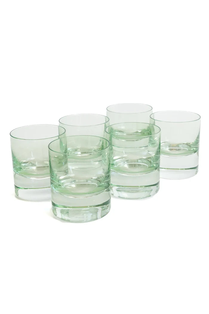 Estelle Rocks Glass - Bundle - Mint Green