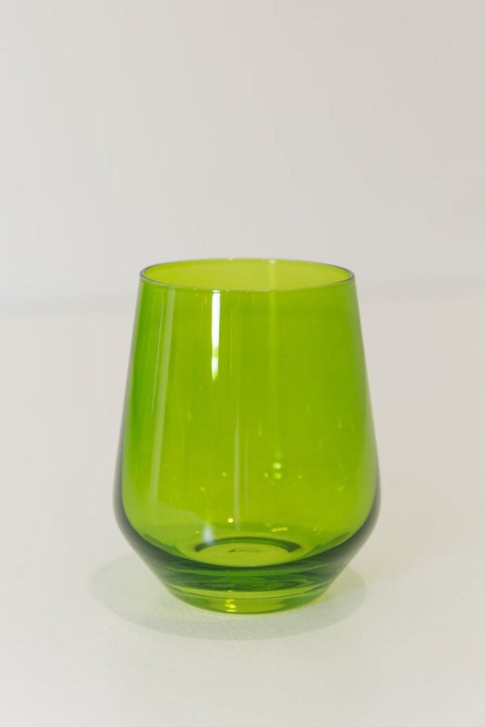 Estelle Stemless Wine - Single - Forest Green