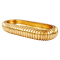 Evelyn Gold Leaf Oval Bowl