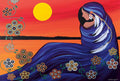 Betty Albert Evening Sun Woman Wall Art | Native Art Canada
