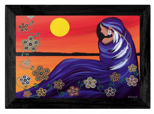 Betty Albert Evening Sun Woman Wall Art | Native Art Canada