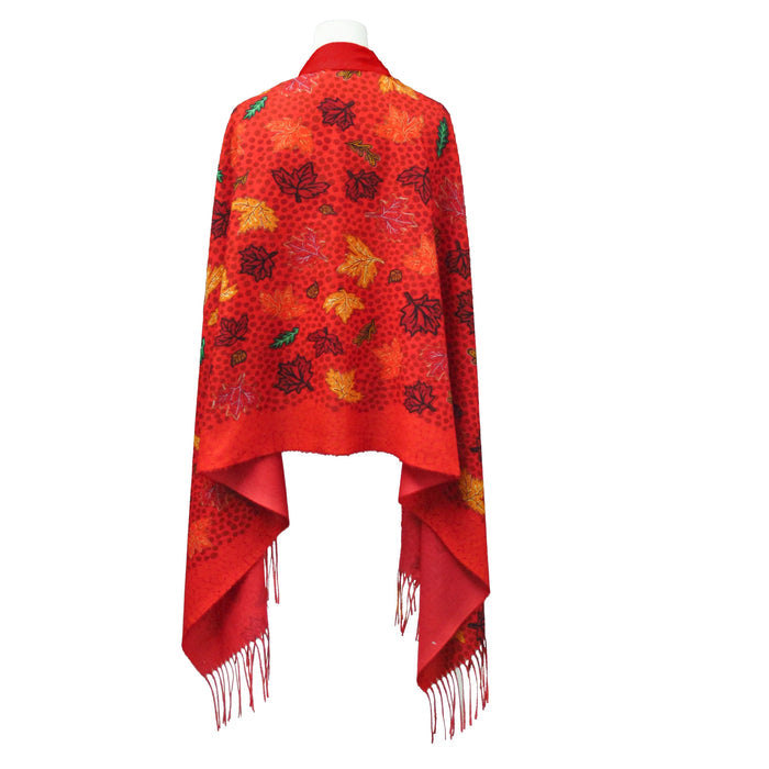 Fall Winds of Change indigenous art shawl by Leah Dorion Canada