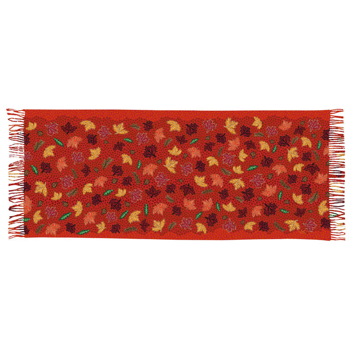 Fall Winds of Change indigenous art shawl by Leah Dorion Canada