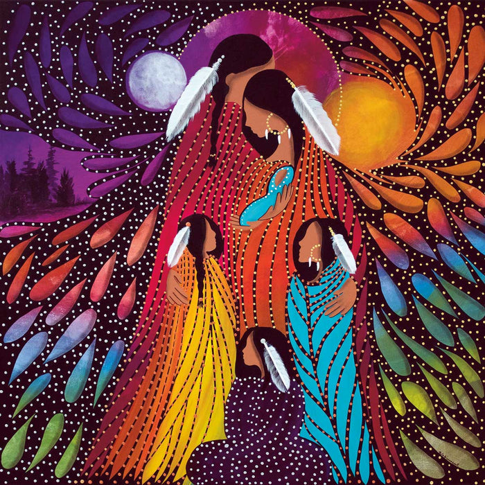 Family indigenous art gift by Betty Albert Canada