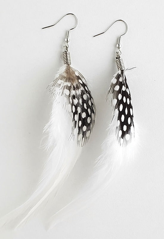 Feather Earrings indigenous art gift by North of Fifty First Nations & Métis Art Boutique Canada
