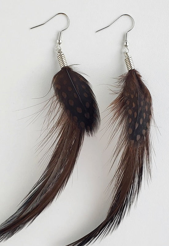 Feather Earrings indigenous art gift by North of Fifty First Nations & Métis Art Boutique Canada