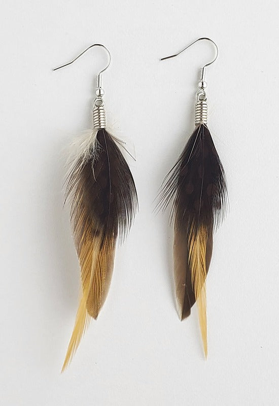 Feather Earrings indigenous art gift by North of Fifty First Nations & Métis Art Boutique Canada