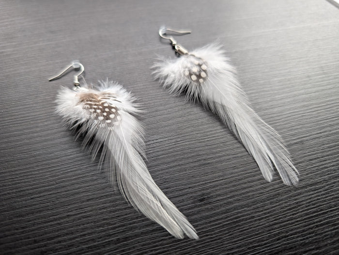 Feather Earrings indigenous art gift by North of Fifty First Nations & Métis Art Boutique Canada