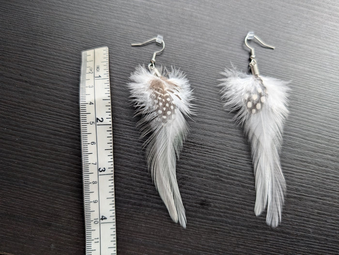 Feather Earrings indigenous art gift by North of Fifty First Nations & Métis Art Boutique Canada