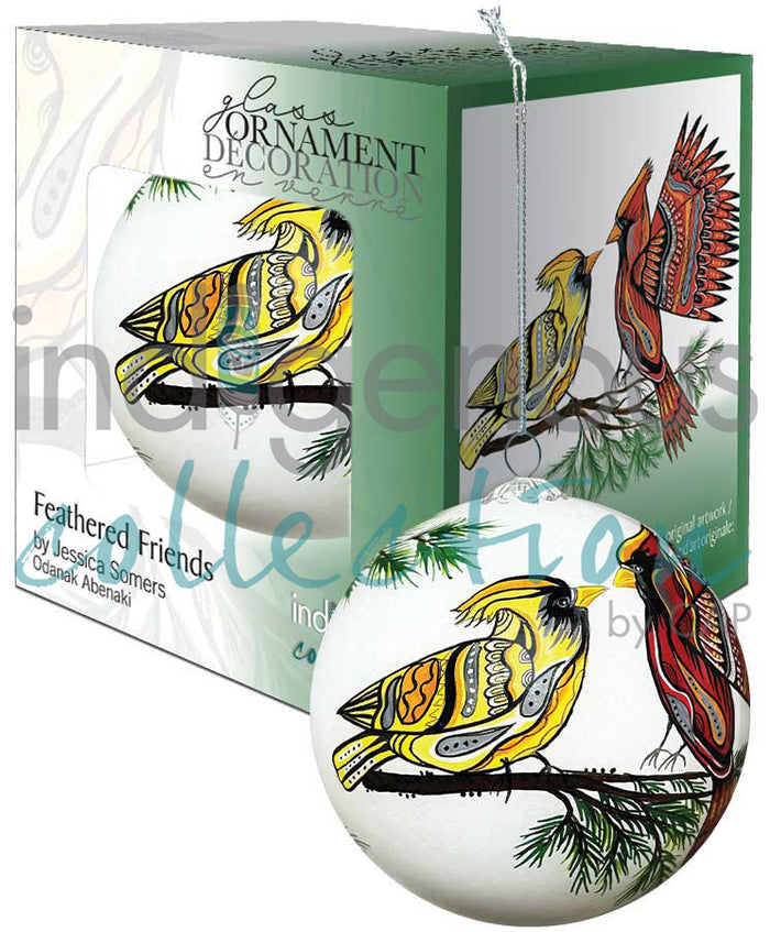 Feathered Friends indigenous ornament by Jessica Somers Canada