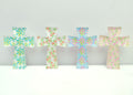 Floral Cutout Acrylic Table Cross, 4"x6"