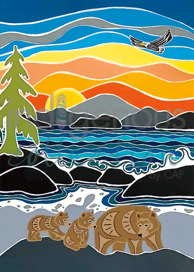 "Follow Me" Art Card, artwork by Native artist Shelley Davies indigenous art gift
