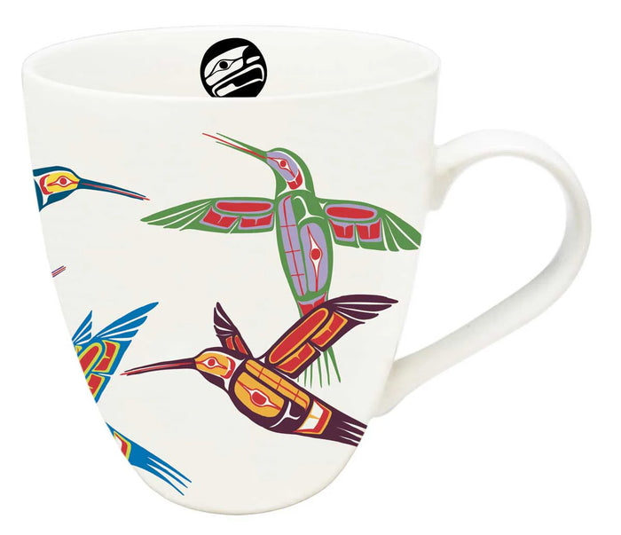 Four Hummingbirds indigenous art mug by Ben Houstie Canada