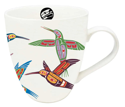 Four Hummingbirds indigenous art mug by Ben Houstie Canada