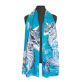 Foxy by Deanna Samuel, Viscose Scarf indigenous art shawl by Deanna Samuel Canada