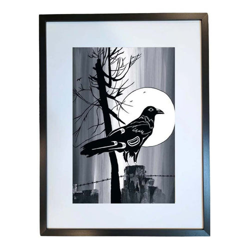 Diane Levesque Full Moon Raven Wall Art | Native Art Canada
