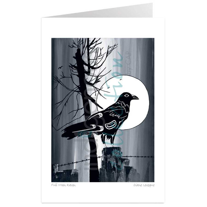 Diane Levesque Full Moon Raven Wall Art | Native Art Canada
