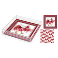 Gamecock Maroon & Black Handpainted Acrylic Tray Large