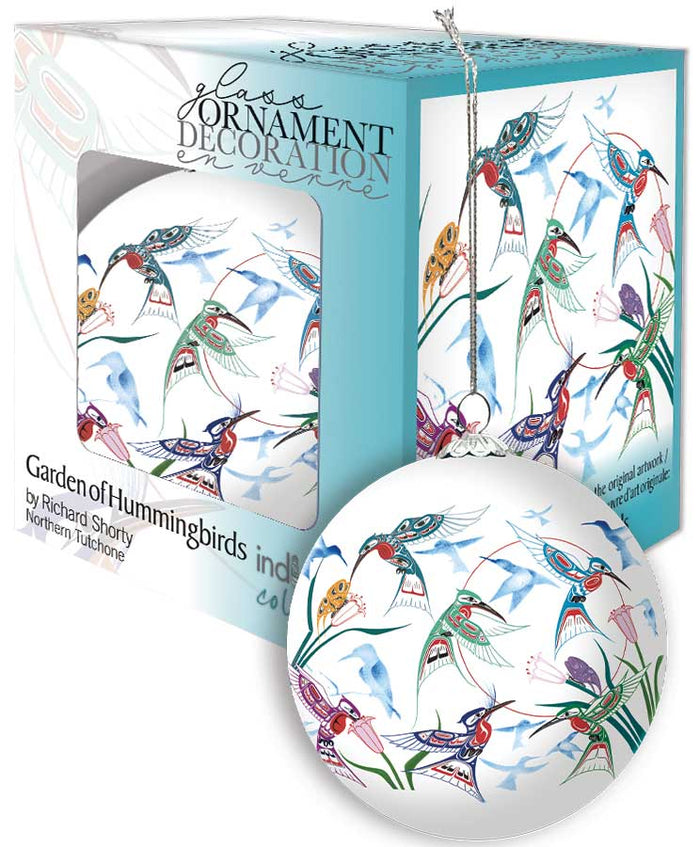 Garden of Hummingbirds indigenous ornament by Richard Shorty Canada