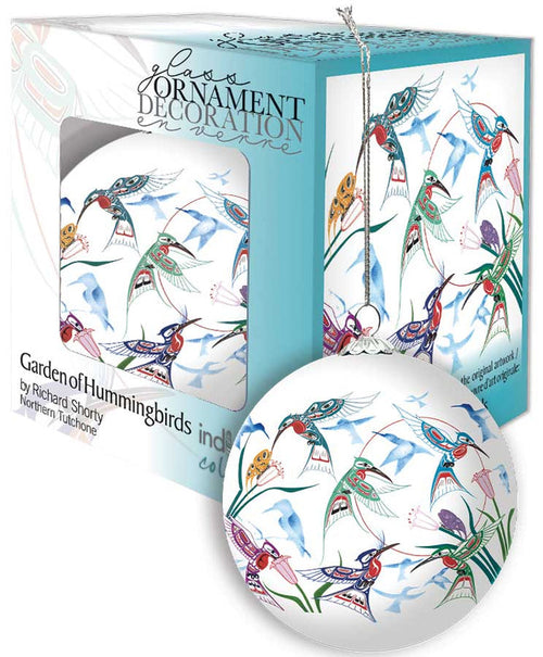 Garden of Hummingbirds indigenous ornament by Richard Shorty Canada