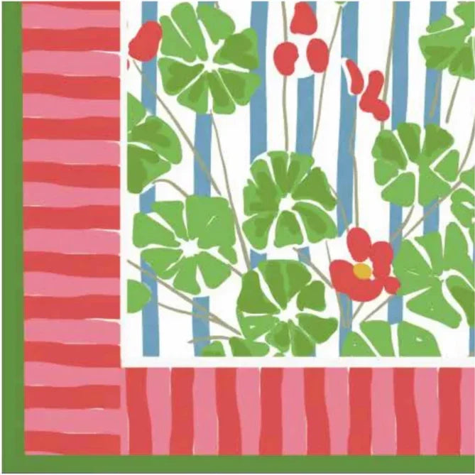 Geranium Carnival Tea Towel