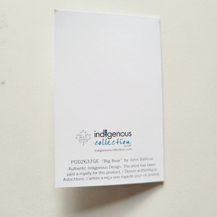 Gift Enclosure, package of 8 mini cards and envelopes - John Balloue Art (Bear) indigenous art gift by John Balloue Canada