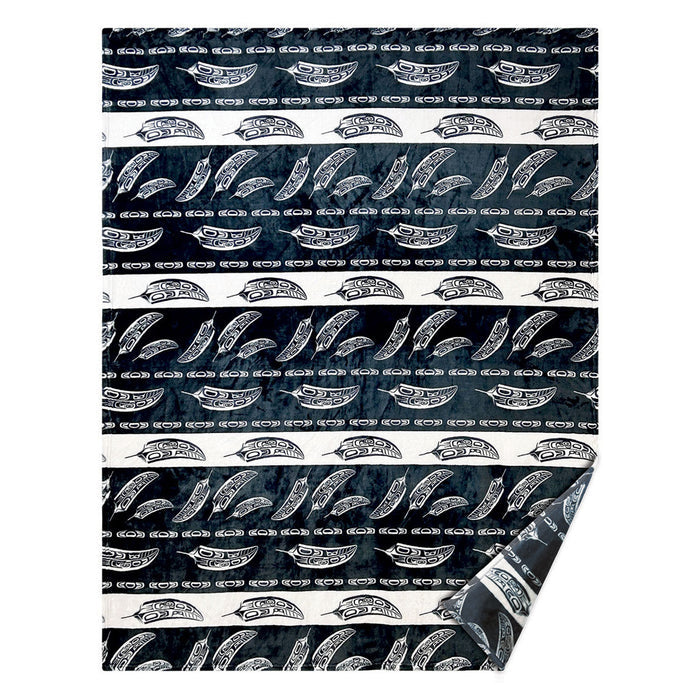 Gift of Honour Fleece indigenous art blanket by Francis Horne Sr Canada