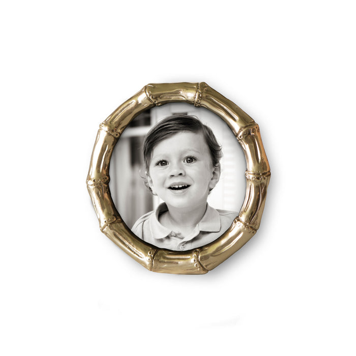 GIFTABLES Sierra Modern Bamboo Round Frame
