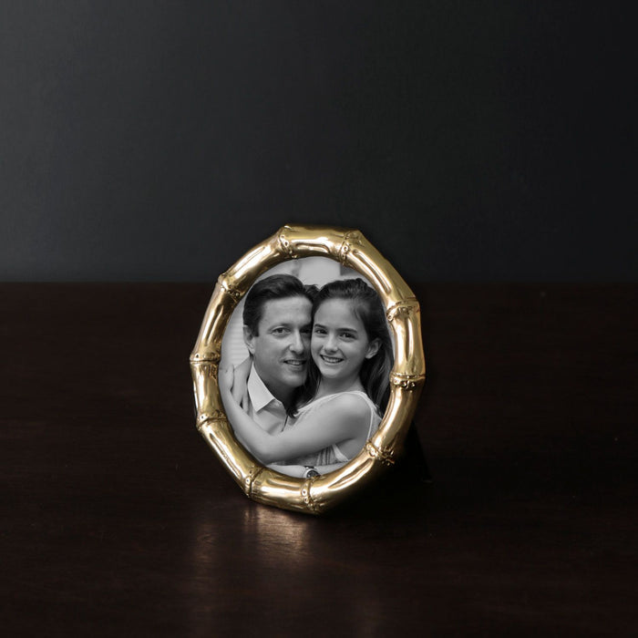 GIFTABLES Sierra Modern Bamboo Round Frame