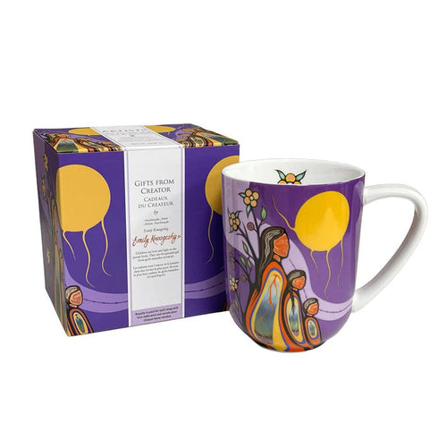 Gifts from Creator indigenous art mug by Emily Kewageshig Canada