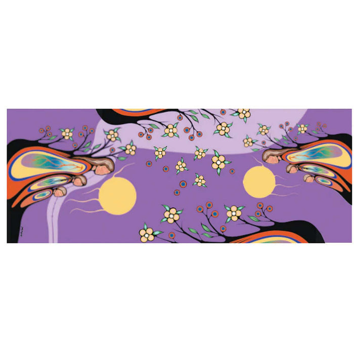Gifts from Creator indigenous art shawl by Emily Kewageshig Canada