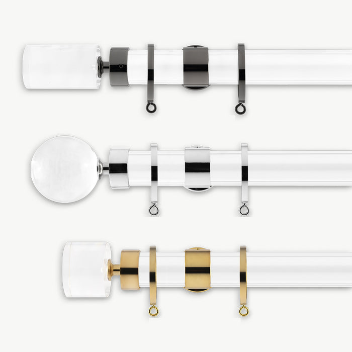 Glasgow 1 3/8" Acrylic Pole Sets