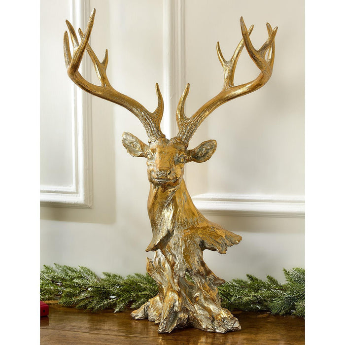 Gold Leaf Deer Décor