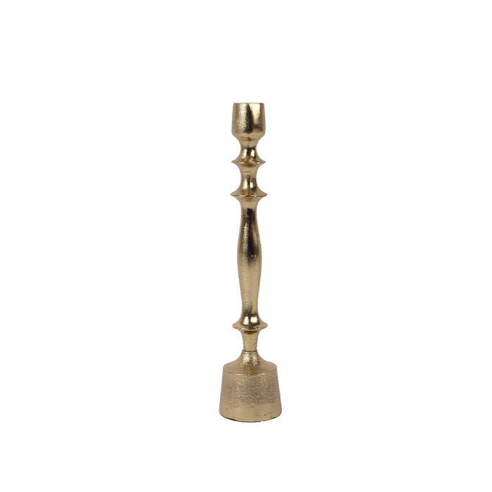 Gold Taper 14" Candle Holder