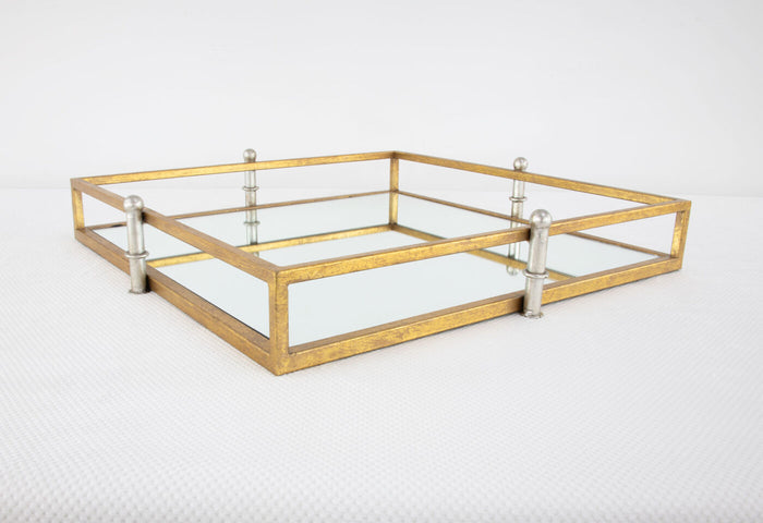 Gold/Silver Square Mirrored Tray