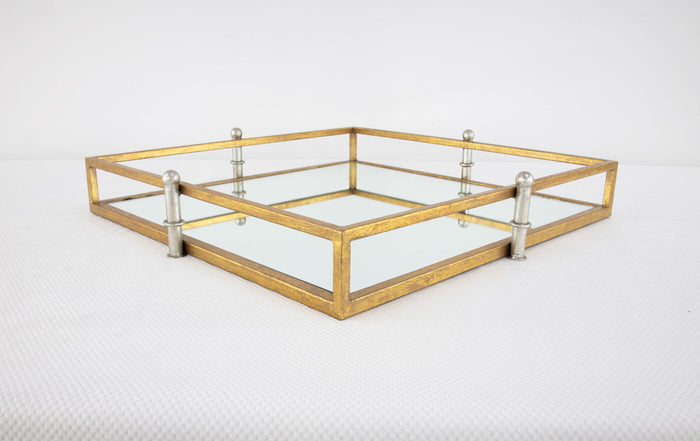 Gold/Silver Square Mirrored Tray