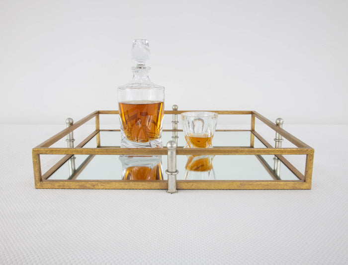 Gold/Silver Square Mirrored Tray