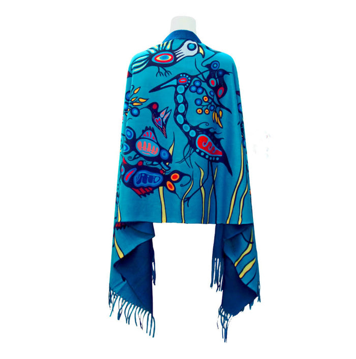 Grand River Harmony Eco Shawl by Native Artist, Cody Houle