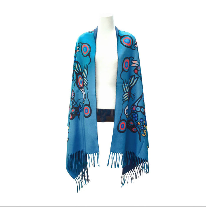 Grand River Harmony Eco Shawl by Native Artist, Cody Houle