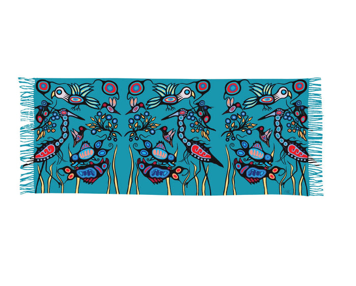 Grand River Harmony Eco Shawl by Native Artist, Cody Houle