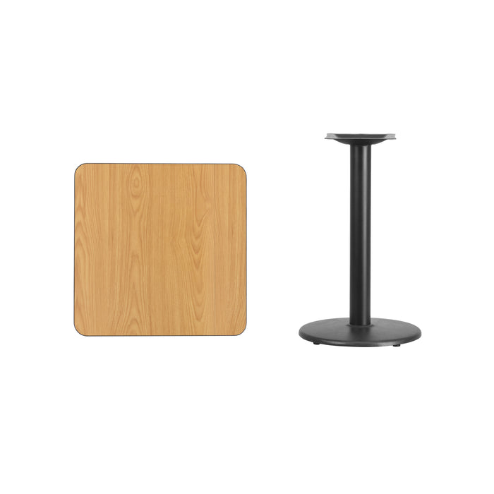 24SQ NA Laminate Table-RD Base