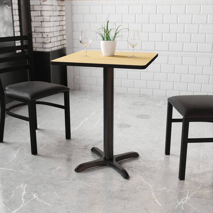 24SQ NA Laminate Table-X-Base