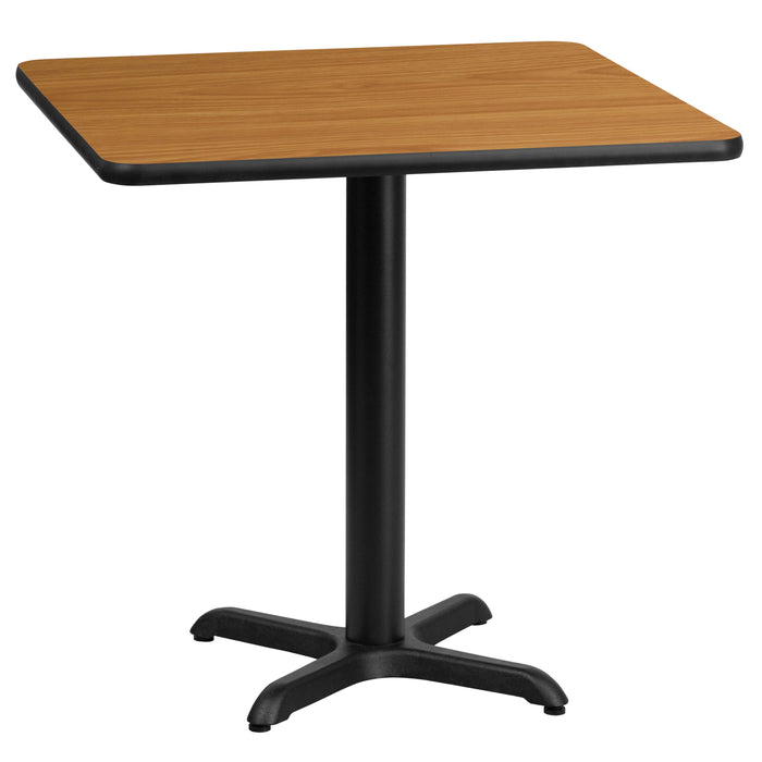 24SQ NA Laminate Table-X-Base