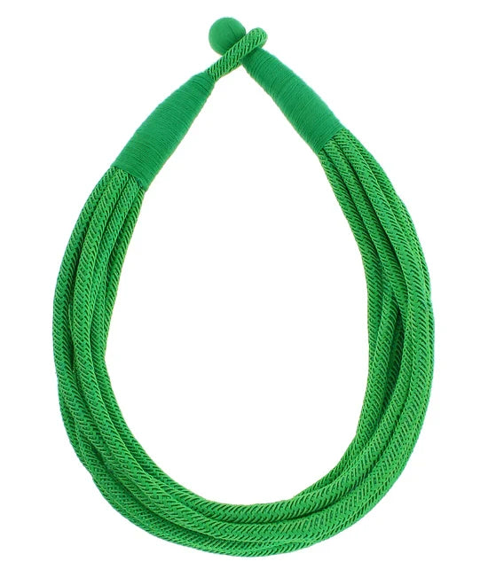 Green Multi-Strand Rope Necklace