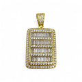 Grill Pendant - Plated 18kt Gold w/ CZ Diamonds