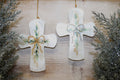 Handmade Capiz Cross with Bow Ornament