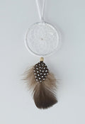 Handmade in Canada Small Dream Catcher - off white, cream coloured